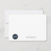 ビジネスロゴと会社従業員の追加 サンキューカード (正面)