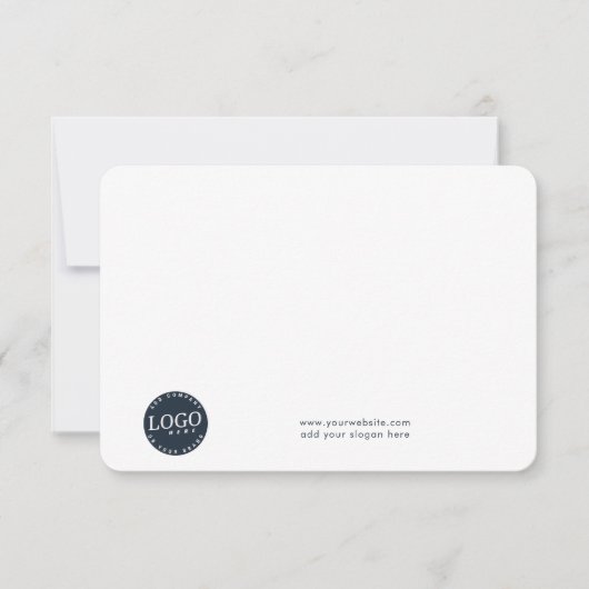 ビジネスロゴと会社従業員の追加 サンキューカード