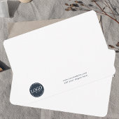 ビジネスロゴと会社従業員の追加 サンキューカード