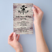 ビジネスロゴと住所の情報（両面）  チラシ (ハンドル)