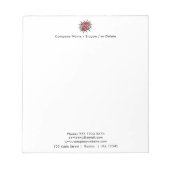 ビジネスロゴと住所メモ帳のアップロード ノートパッド (正面)