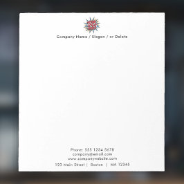 ビジネスロゴと住所メモ帳のアップロード ノートパッド