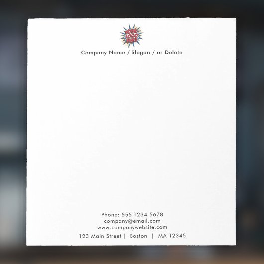 ビジネスロゴと住所メモ帳のアップロード ノートパッド