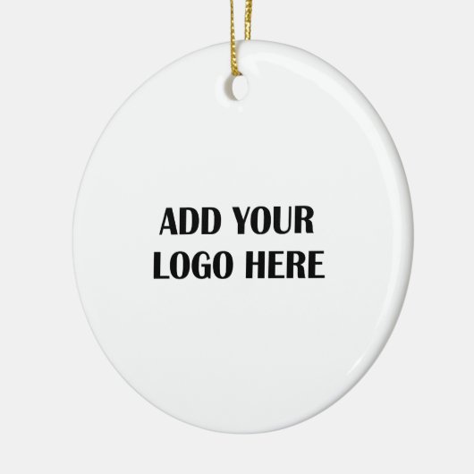 ビジネスロゴと情報お客様への贈り物 セラミックオーナメント (左)