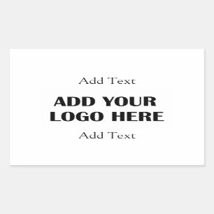ビジネスロゴと情報の追加 長方形シール
