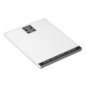 ビジネスロゴと情報を含む基本連絡Office ノートパッド (アングル)