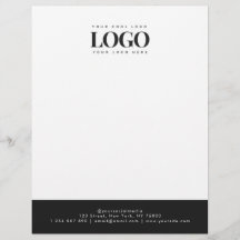 ビジネスロゴと文字の追加エレガント白黒