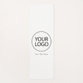 ビジネスロゴと文字の追加カスタム白黒 ヨガマット (正面)