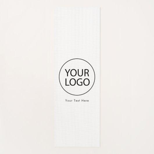 ビジネスロゴと文字の追加カスタム白黒 ヨガマット (正面)