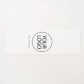 ビジネスロゴと文字の追加カスタム白黒 ヨガマット (正面(横))