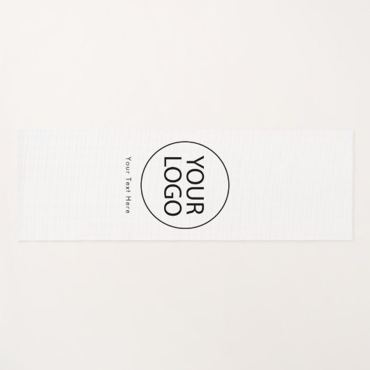 ビジネスロゴと文字の追加カスタム白黒 ヨガマット (正面(横))