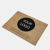 ビジネスロゴと文字の追加カスタム ドアマット (アングル)