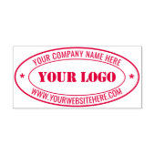 ビジネスロゴと文字オーバルセルフインキングスタンプ セルフインキングスタンプ (デザイン)