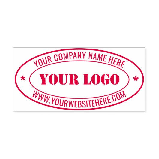 ビジネスロゴと文字オーバルセルフインキングスタンプ セルフインキングスタンプ (デザイン)