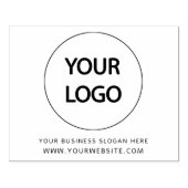 ビジネスロゴと文字カスタムサイズ ラバースタンプ (インプリント)