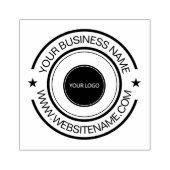 ビジネスロゴと文字カスタム ラバースタンプ (インプリント)