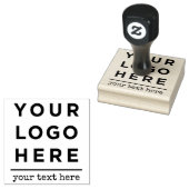 ビジネスロゴと文字カスタム ラバースタンプ (押印)