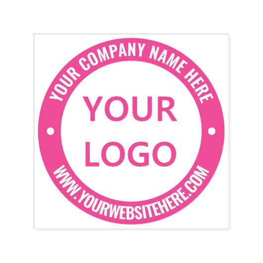 ビジネスロゴと文字カラー丸スタンプテンプレート セルフインキングスタンプ (デザイン)