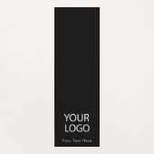 ビジネスロゴと文字ブラックのカスタム追加 ヨガマット (正面)