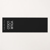 ビジネスロゴと文字ブラックのカスタム追加 ヨガマット (正面(横))