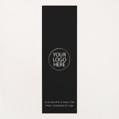 ビジネスロゴと文字ブラックのカスタム追加 ヨガマット (正面)
