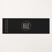 ビジネスロゴと文字ブラックのカスタム追加 ヨガマット (正面(横))