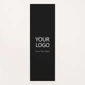 ビジネスロゴと文字ブラックのカスタム追加 ヨガマット (正面)