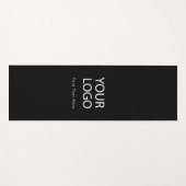 ビジネスロゴと文字ブラックのカスタム追加 ヨガマット (正面(横))