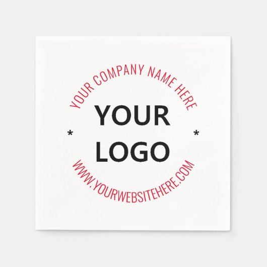 ビジネスロゴと文字プロモーションナプキン スタンダードカクテルナプキン (正面)