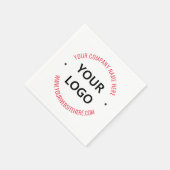 ビジネスロゴと文字プロモーションナプキン スタンダードカクテルナプキン (角)