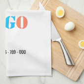 ビジネスロゴと文字会社キッチンタオル キッチンタオル (四つ折り)