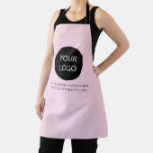 ビジネスロゴと文字会社ブランドのピンク エプロン (インサイチュ)