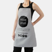 ビジネスロゴと文字会社ブランドグレー エプロン (インサイチュ)