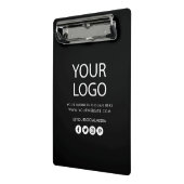 ビジネスロゴと文字会社ブランドブラック ミニクリップボード (アングル2)
