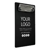 ビジネスロゴと文字会社ブランドブラック ミニクリップボード (アングル)
