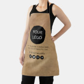ビジネスロゴと文字会社ブランド茶色 エプロン (インサイチュ)