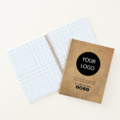 ビジネスロゴと文字会社ブランド茶色 ノートブック (内部)