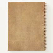 ビジネスロゴと文字会社ブランド茶色 ノートブック (裏面)