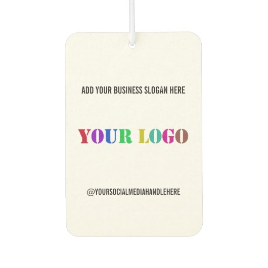 ビジネスロゴと文字宣伝用エアーフレッシュナー カーエアーフレッシュナー (正面)