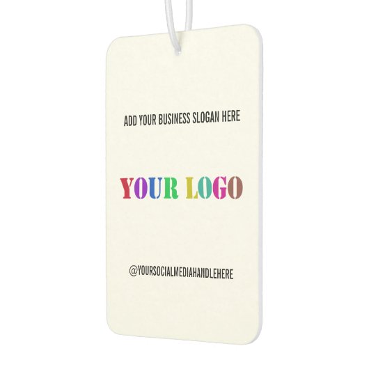 ビジネスロゴと文字宣伝用エアーフレッシュナー カーエアーフレッシュナー (左)