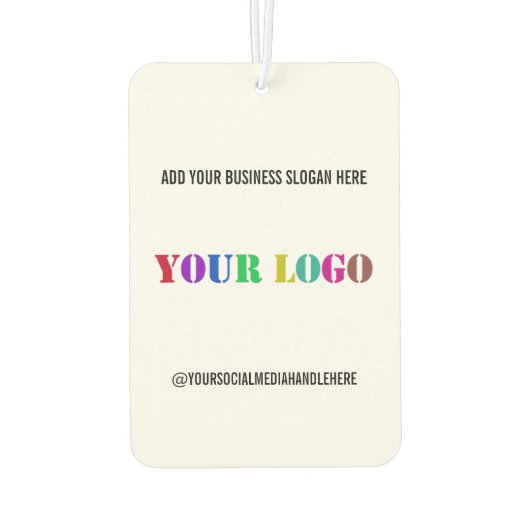 ビジネスロゴと文字宣伝用エアーフレッシュナー カーエアーフレッシュナー (裏面)