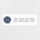 ビジネスロゴと文字社員の追加 ラベル (デザイン2)