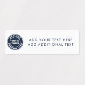 ビジネスロゴと文字社員の追加 ラベル (デザイン1)