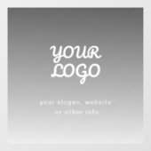 ビジネスロゴと文字 |濃いグレーグラデーション ウィンドウサイン (シート)