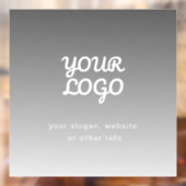 ビジネスロゴと文字 |濃いグレーグラデーション ウィンドウサイン (シート2)