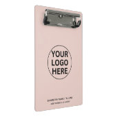ビジネスロゴと文字l赤面ピンクプロフェッショナルの追加 ミニクリップボード (アングル)