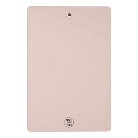 ビジネスロゴと文字l赤面ピンクプロフェッショナルの追加 ミニクリップボード (裏面)