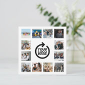 ビジネスロゴと12写真テンプレート パーソナライズされた (スタンド正面)