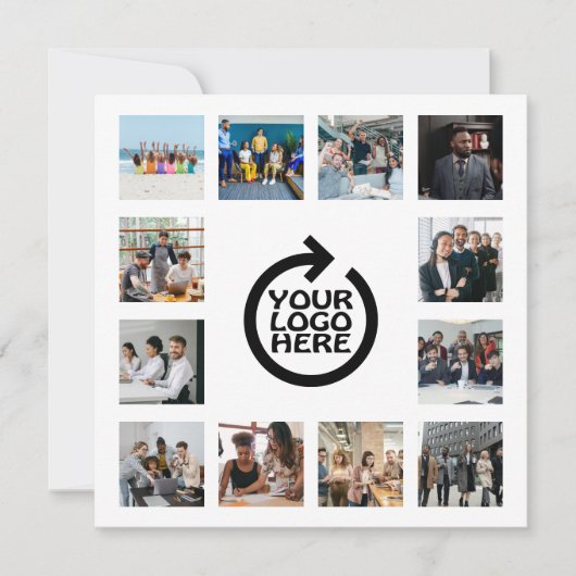 ビジネスロゴと12写真テンプレート パーソナライズされた (正面)