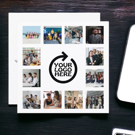 ビジネスロゴと12写真テンプレート パーソナライズされた